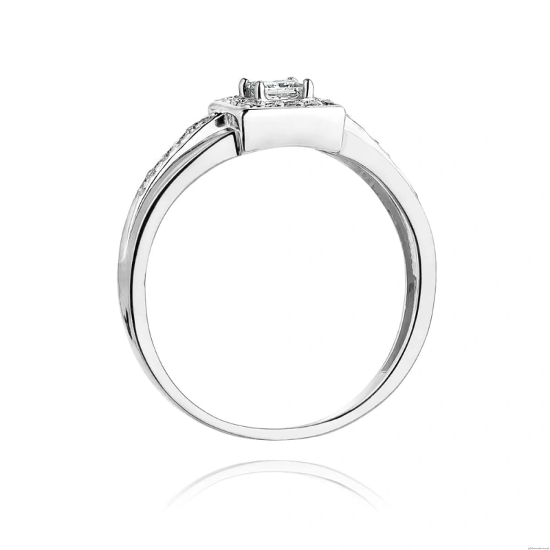 Pierścionek W271 Diament 0,15ct białe złoto