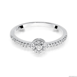 Pierścionek W273 Diament 0,05ct białe złoto