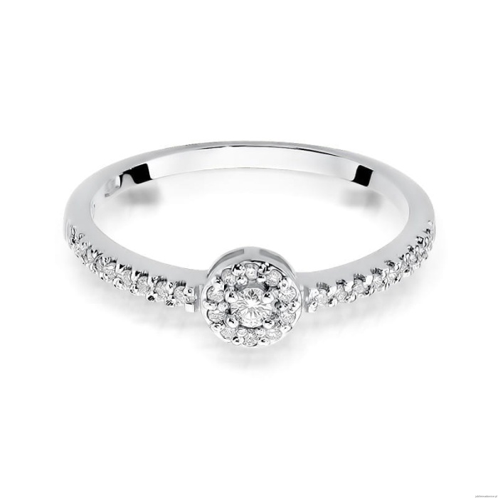 Pierścionek W273 Diament 0,05ct białe złoto
