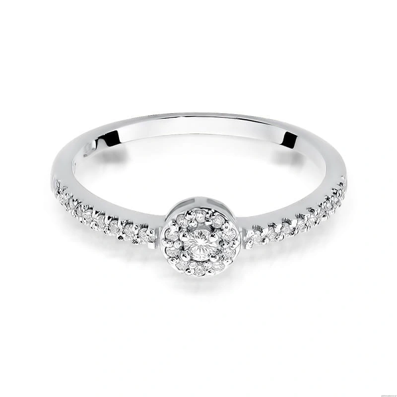 Pierścionek W273 Diament 0,05ct białe złoto