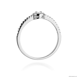 Pierścionek W273 Diament 0,05ct białe złoto