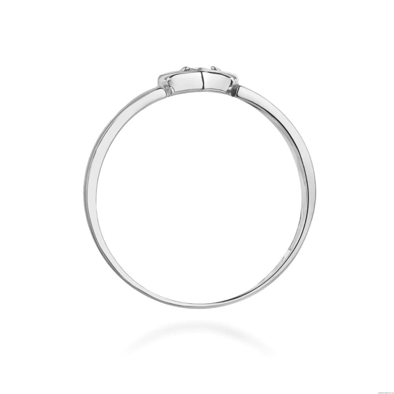 Pierścionek W276 Diament 0,04ct białe złoto