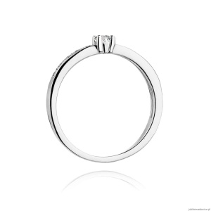 Pierścionek W288 Diament 0,08ct białe złoto