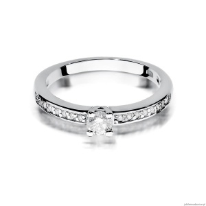 Pierścionek W288 Diament 0,20ct białe złoto