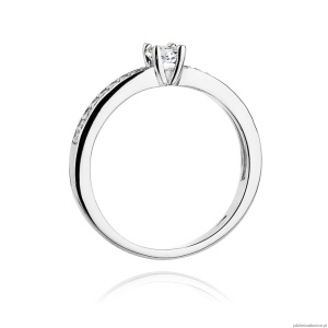 Pierścionek W288 Diament 0,20ct białe złoto