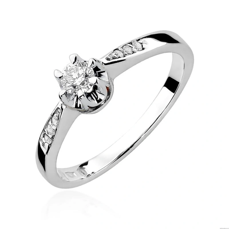 Pierścionek W291 Diament 0,20ct białe złoto