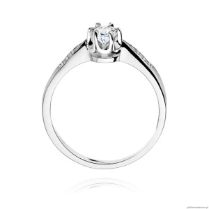 Pierścionek W291 Diament 0,20ct białe złoto