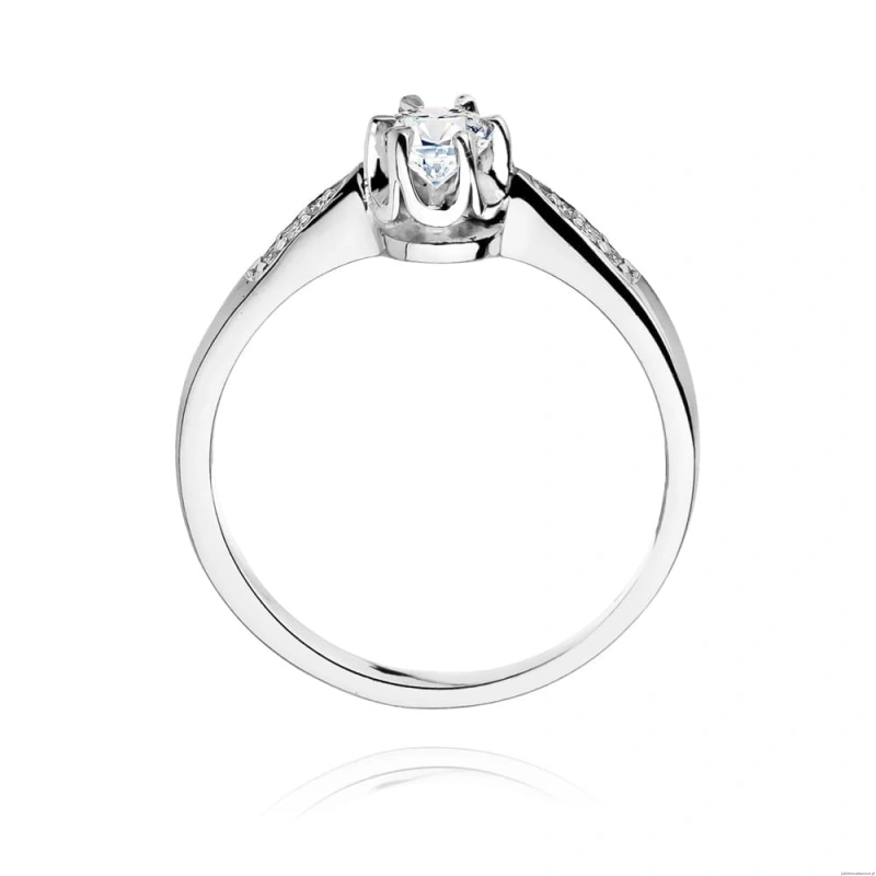 Pierścionek W291 Diament 0,20ct białe złoto