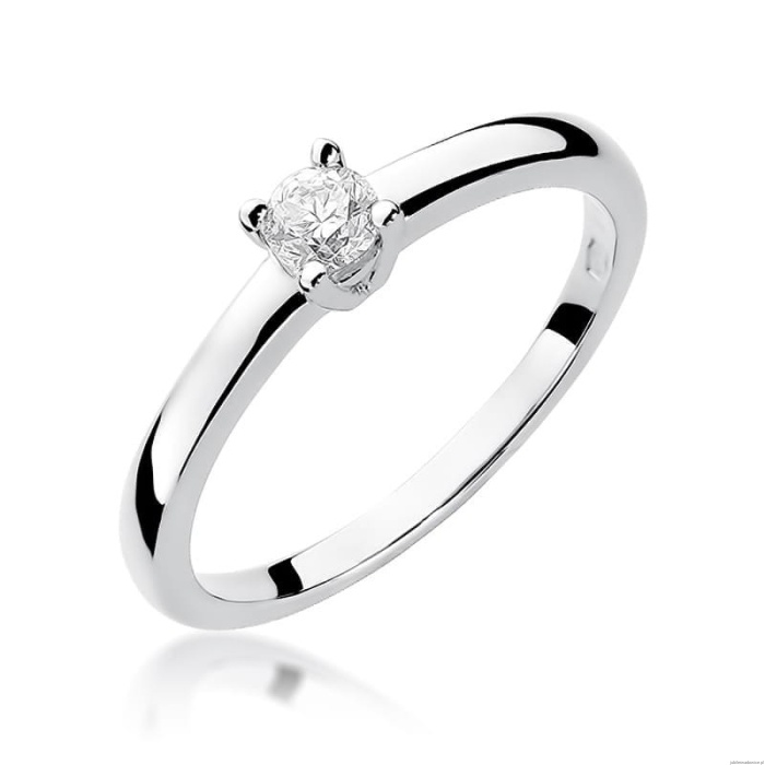 Pierścionek W292 Diament 0,20ct białe złoto
