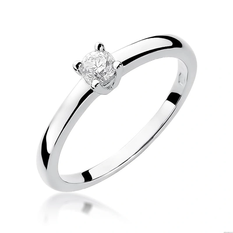 Pierścionek W292 Diament 0,20ct białe złoto
