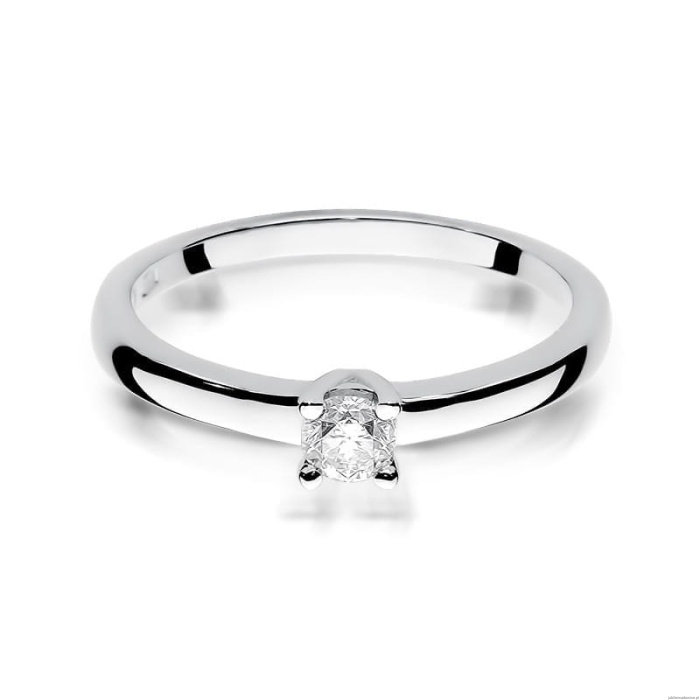 Pierścionek W292 Diament 0,20ct białe złoto