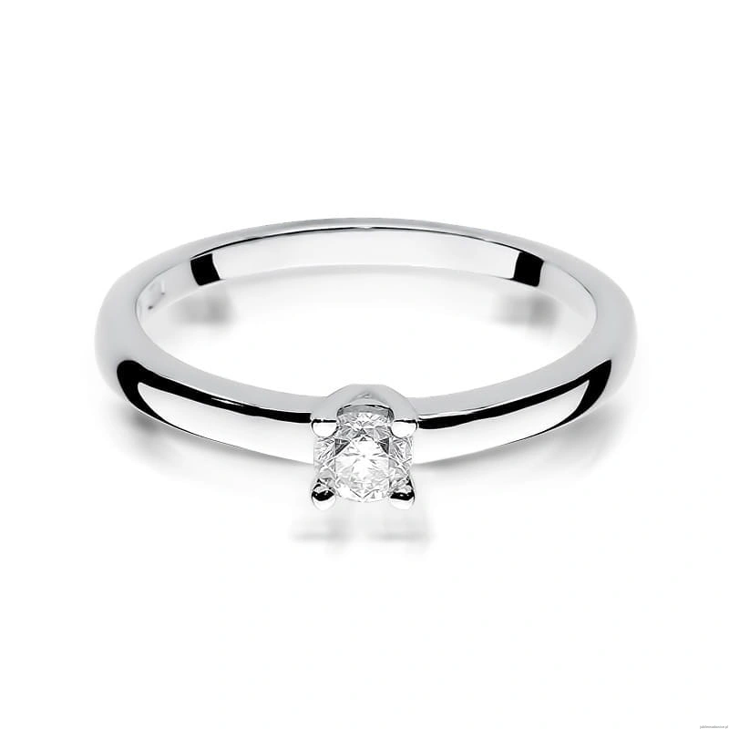 Pierścionek W292 Diament 0,20ct białe złoto