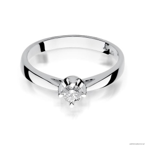 Pierścionek W293 Diament 0,20ct białe złoto