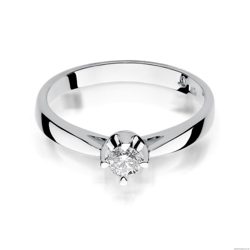 Pierścionek W293 Diament 0,20ct białe złoto