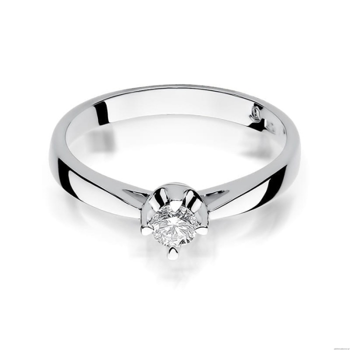 Pierścionek W293 Diament 0,20ct białe złoto