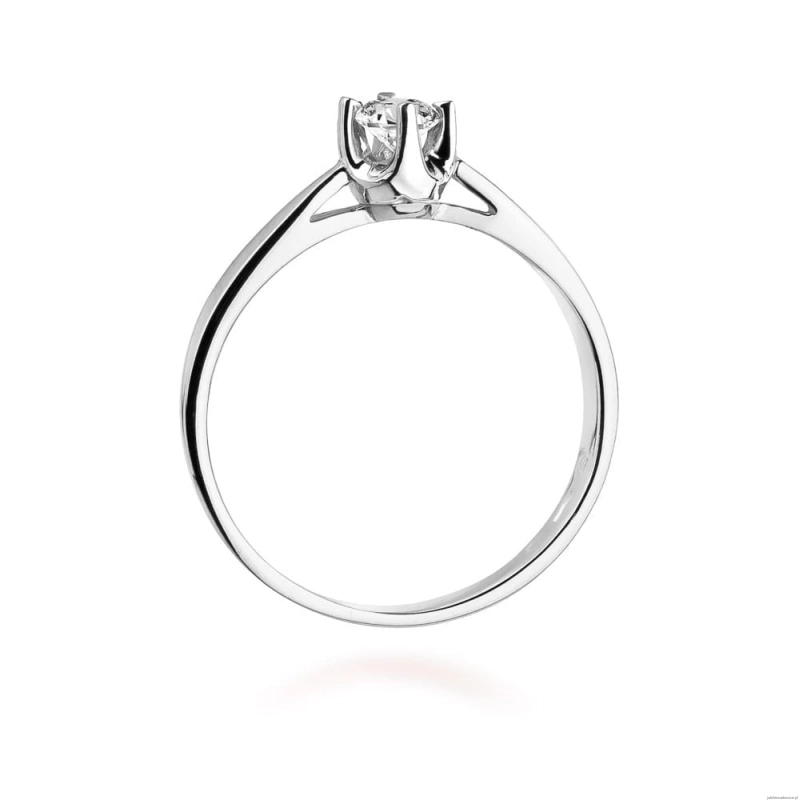 Pierścionek W293 Diament 0,20ct białe złoto