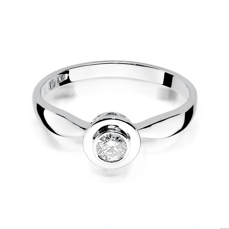 Pierścionek W294 Diament 0,20ct białe złoto