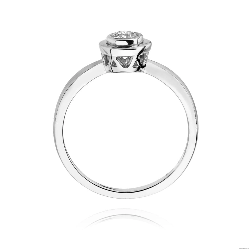 Pierścionek W294 Diament 0,20ct białe złoto
