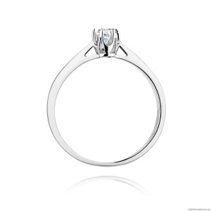 Pierścionek W295 Diament 0,12ct białe złoto