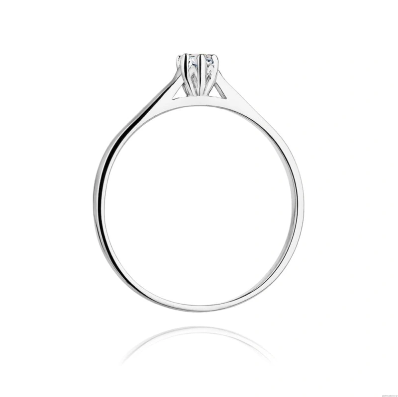 Pierścionek W311 Diament 0,09ct białe złoto