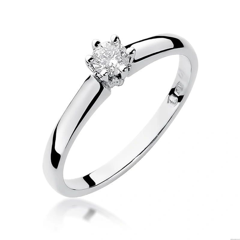 Pierścionek W317 Diament 0,20ct białe złoto
