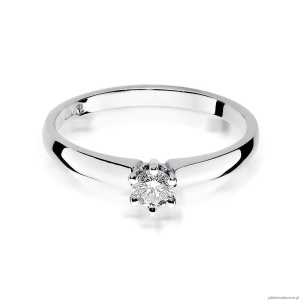 Pierścionek W317 Diament 0,20ct białe złoto