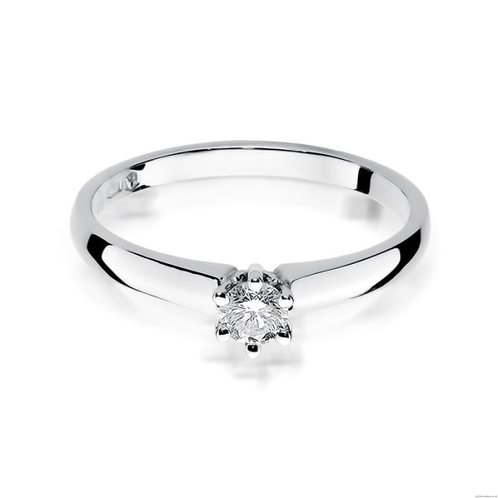 Pierścionek W317 Diament 0,20ct białe złoto