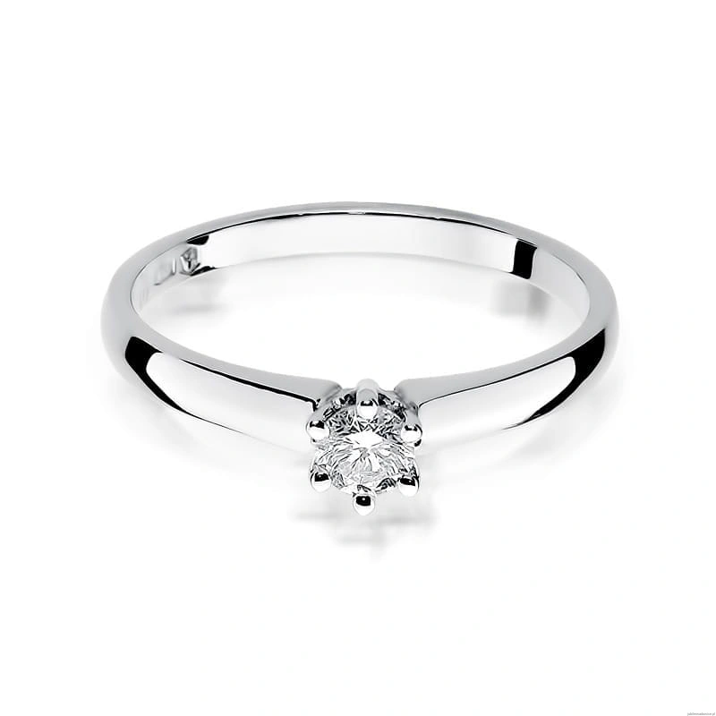 Pierścionek W317 Diament 0,20ct białe złoto