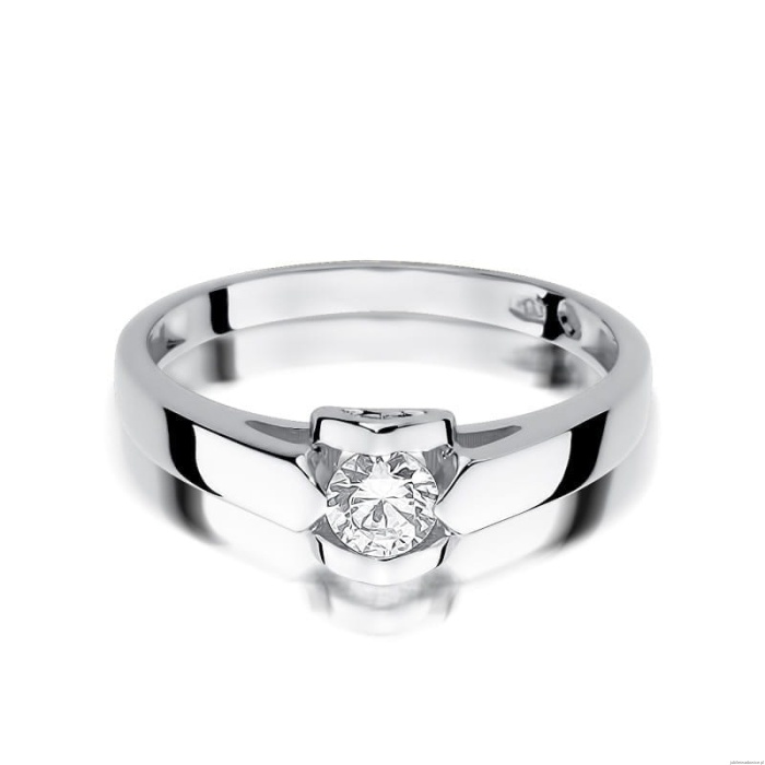 Pierścionek W320 Diament 0,30ct białe złoto