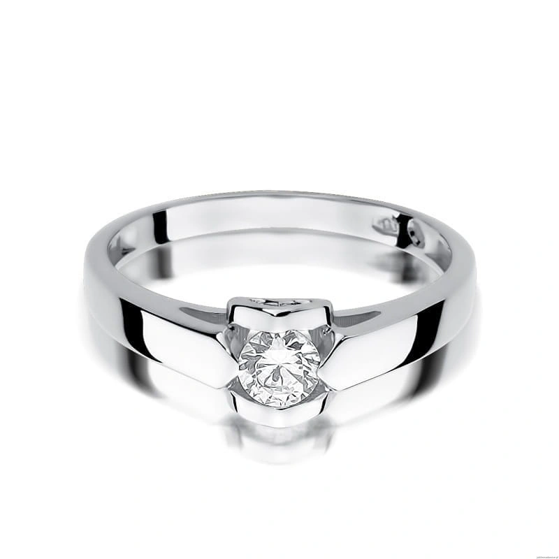 Pierścionek W320 Diament 0,30ct białe złoto