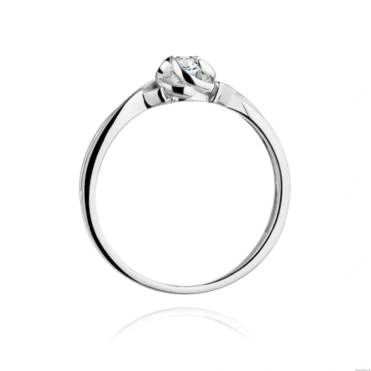 Pierścionek W329 Diament 0,10ct białe złoto