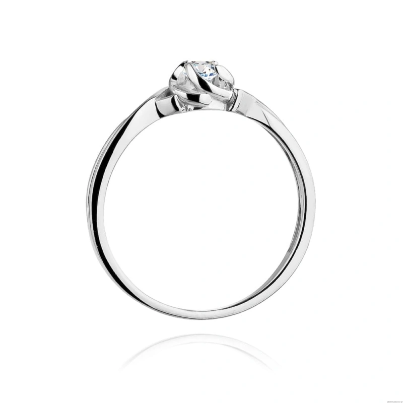 Pierścionek W329 Diament 0,10ct białe złoto