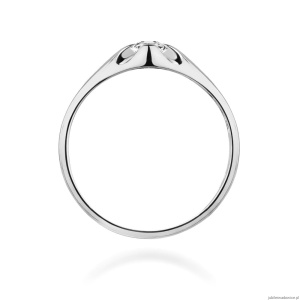 Pierścionek W331 Diament 0,10ct białe złoto