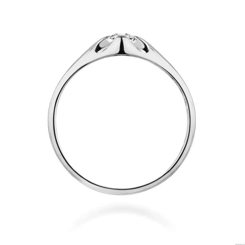 Pierścionek W331 Diament 0,10ct białe złoto