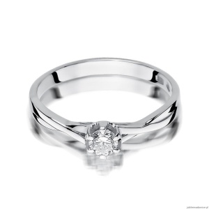Pierścionek W340B Diament 0,23ct białe złoto
