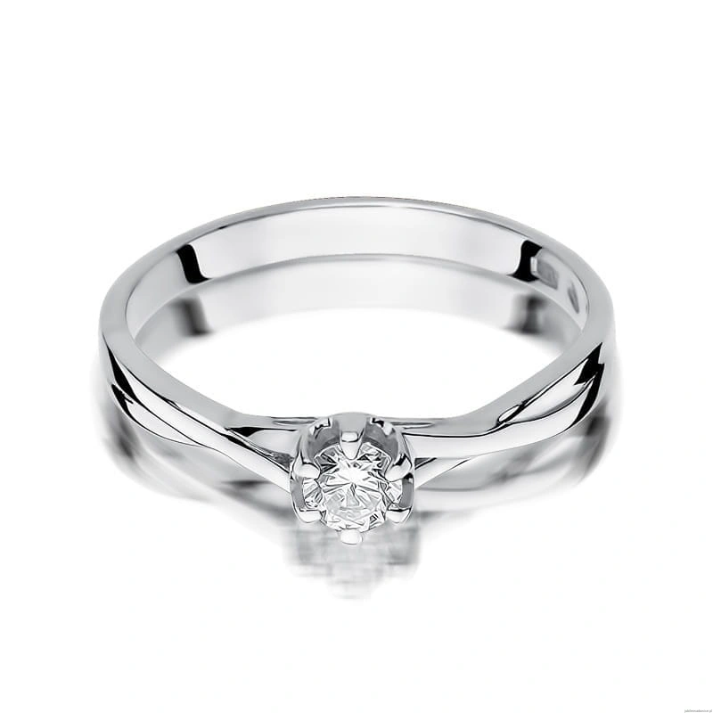 Pierścionek W340B Diament 0,23ct białe złoto