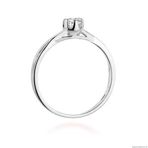 Pierścionek W340B Diament 0,23ct białe złoto