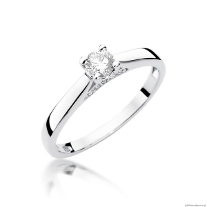Pierścionek W341 Diament 0,25ct białe złoto