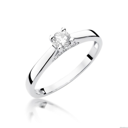 Pierścionek W341 Diament 0,25ct białe złoto