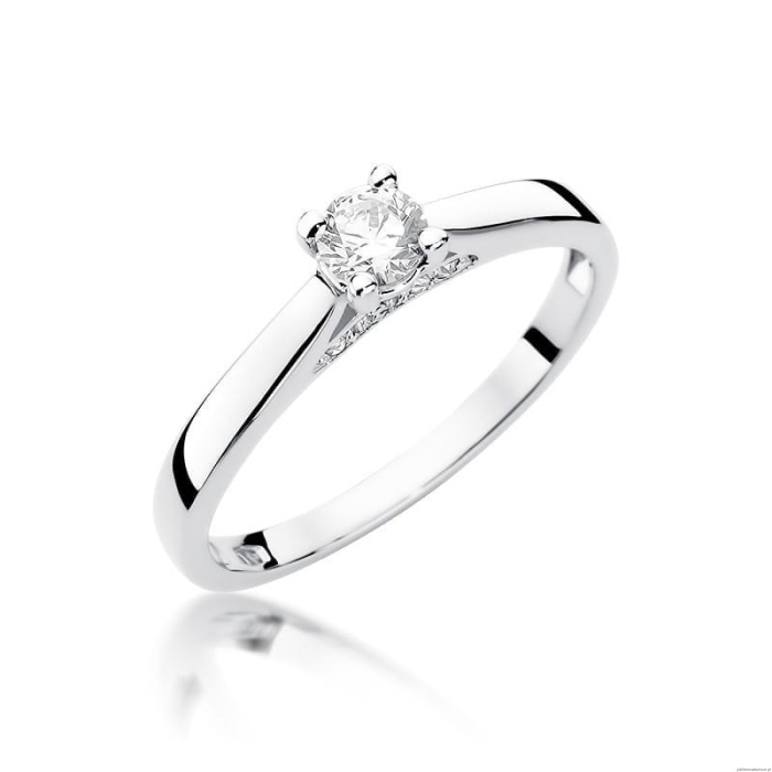 Pierścionek W341 Diament 0,25ct białe złoto