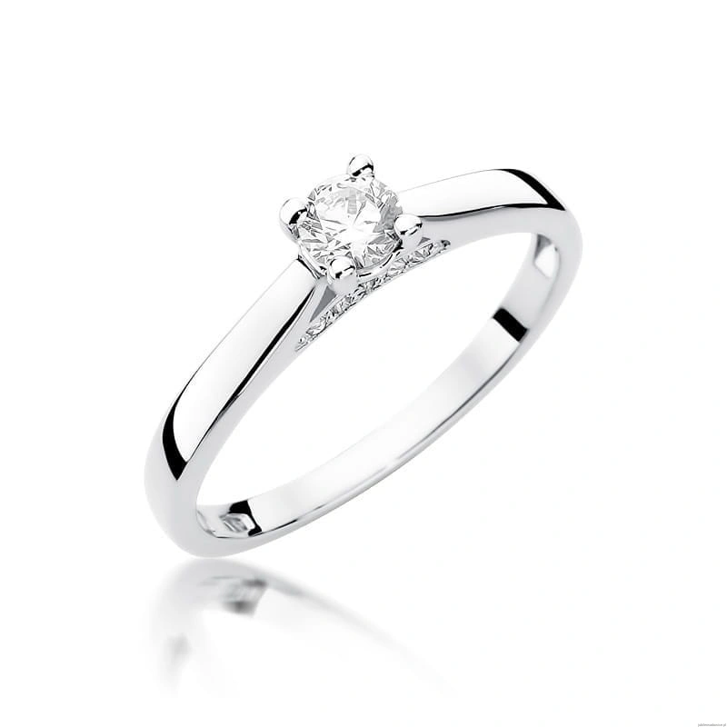 Pierścionek W341 Diament 0,25ct białe złoto