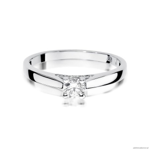 Pierścionek W341 Diament 0,25ct białe złoto