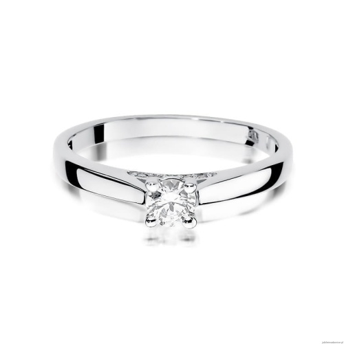Pierścionek W341 Diament 0,25ct białe złoto