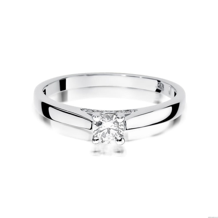 Pierścionek W341 Diament 0,25ct białe złoto