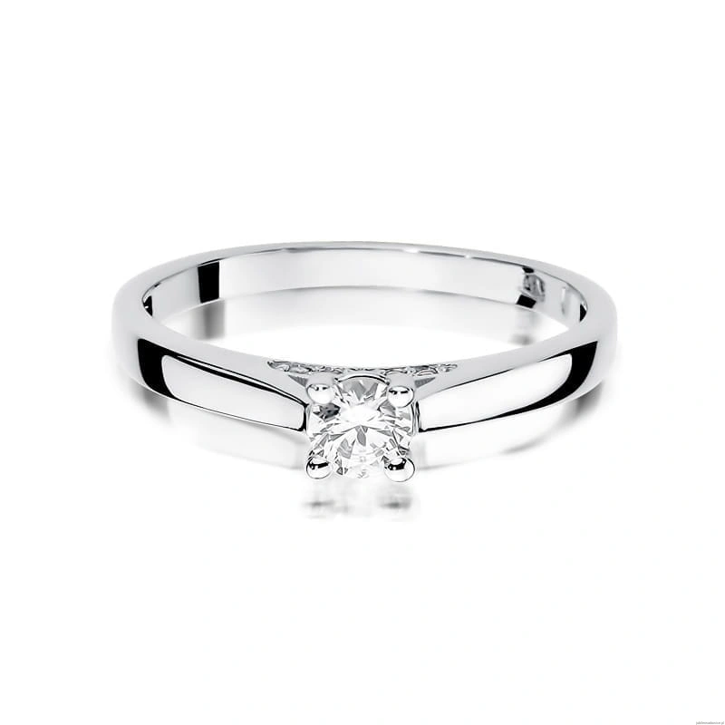 Pierścionek W341 Diament 0,25ct białe złoto