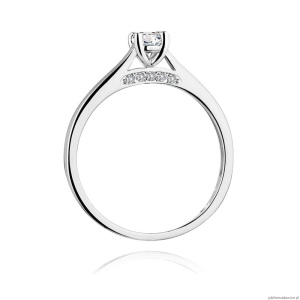 Pierścionek W341 Diament 0,25ct białe złoto