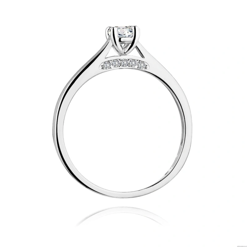 Pierścionek W341 Diament 0,25ct białe złoto