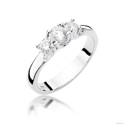 Pierścionek W344 Diament 0,25ct białe złoto