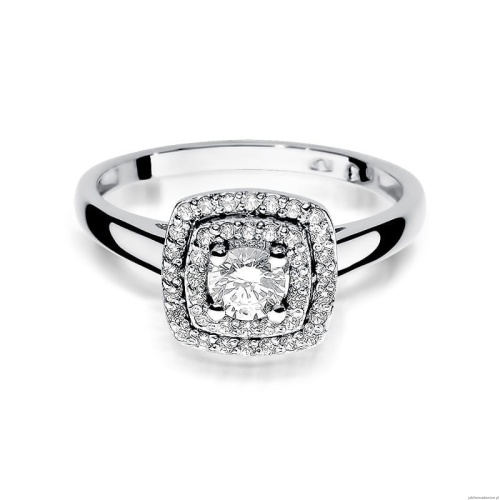 Pierścionek W345 Diament 0,30ct białe złoto