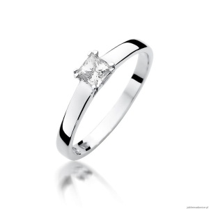 Pierścionek W347 Diament 0,30ct białe złoto